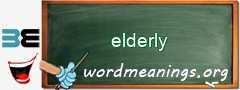 WordMeaning blackboard for elderly